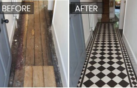 Before and After Victorian Tiles