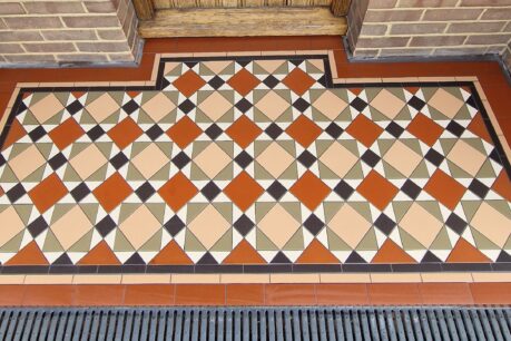 Red and cream tiles