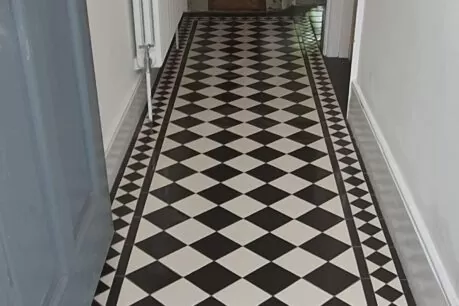 Black and white tiles