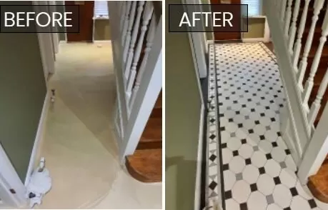 Before and After Victorian Tiles