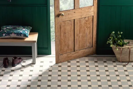 Brighton Pattern in Grey, White and Green