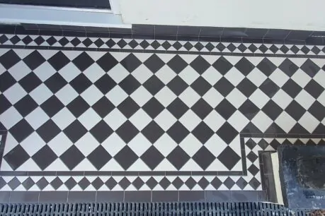 Black and white tiles